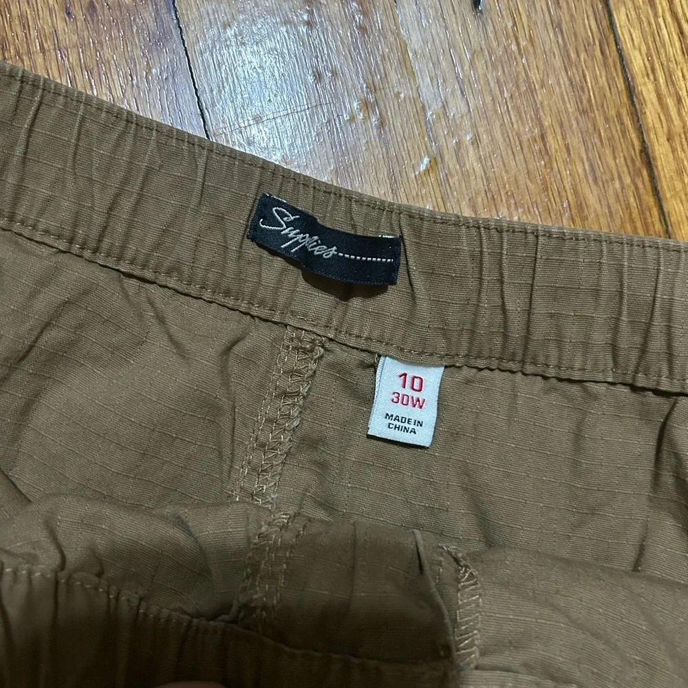 Supplies by UNIONBAY Womens Cargo Skirt Size 10 Brown Tan Stretch Ripstop - Picture 4 of 8